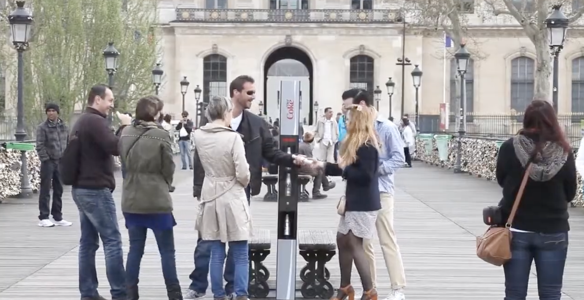 Diet Coke Slender Vender - Paris plaza, people gathering