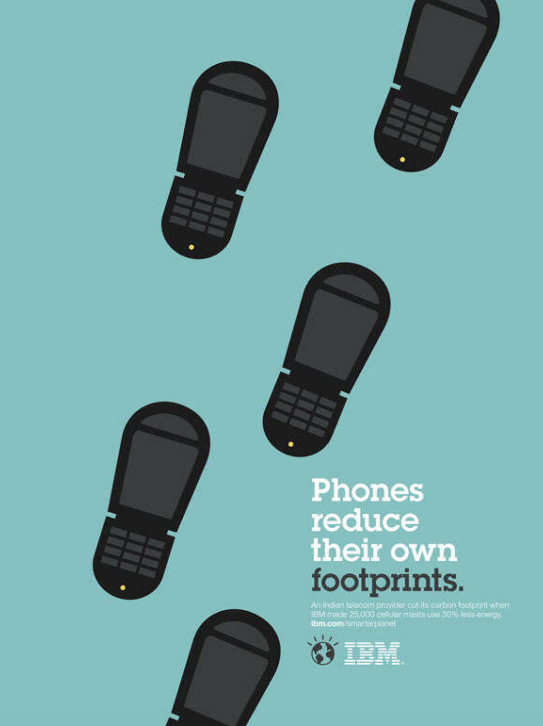 Phones reduce their own footprints