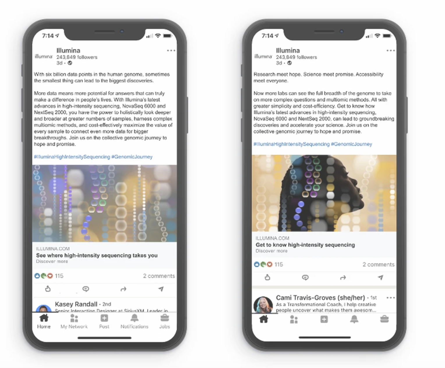 Illumina LinkedIn campaign