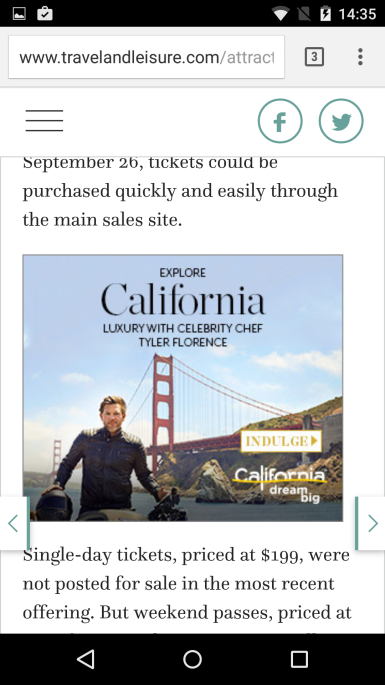 Visit California - Golden State of Mind ad execution