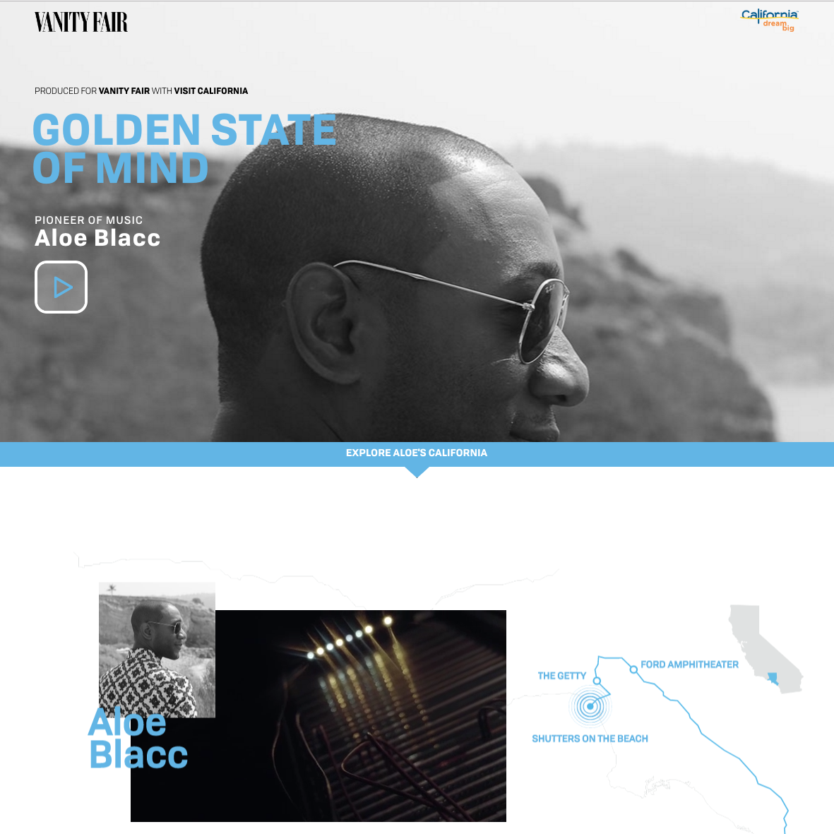 Visit California - Golden State of Mind editorial feature