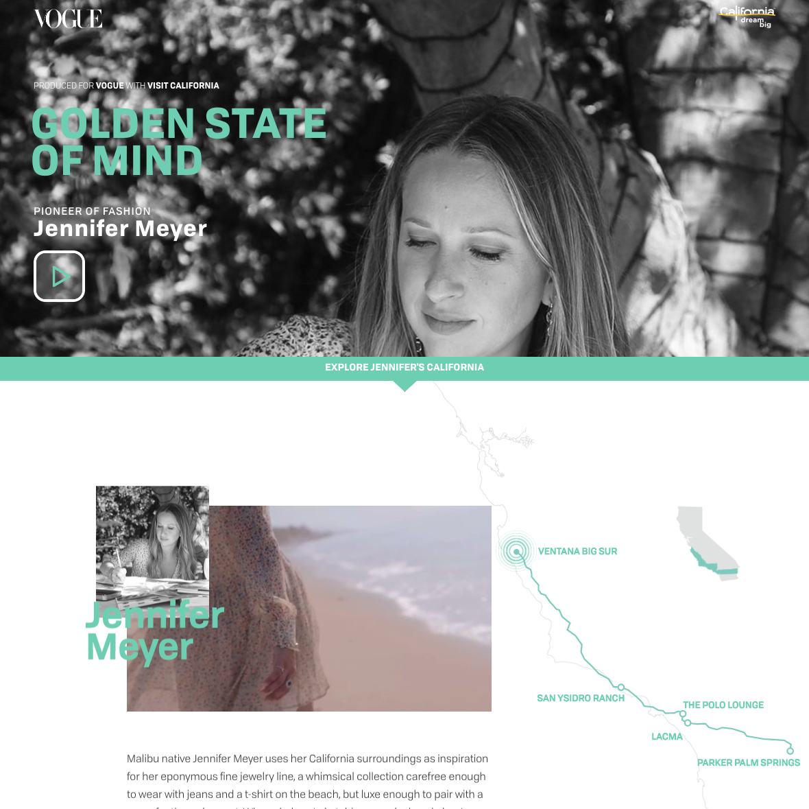 Visit California - Golden State of Mind editorial feature